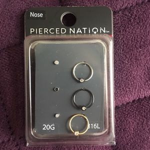 L-bend nose studs and hoops